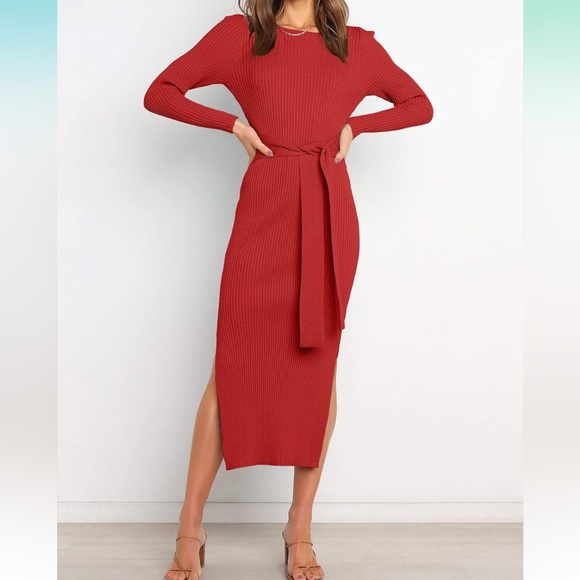 Dresses & Skirts - Red Sweater Dress